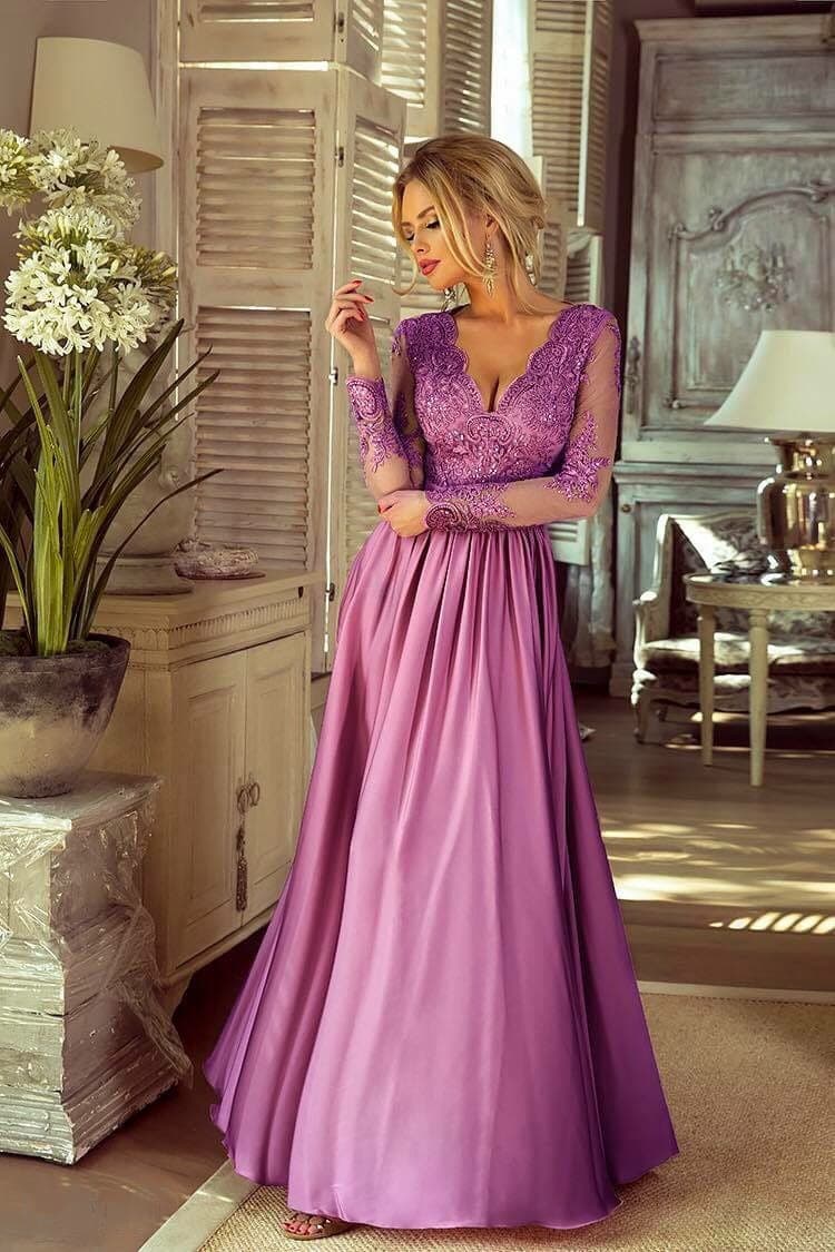 Rochie de ocazie din dantela lunga Ely