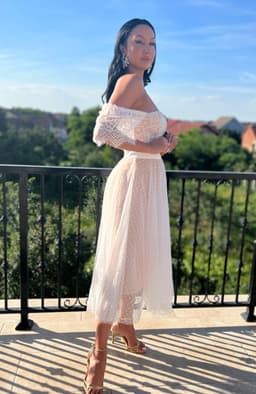 Rochie de ocazie din dantela si tull 6