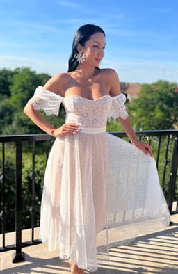 Rochie de ocazie din dantela si tull 3