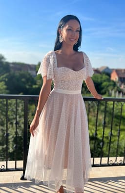 Rochie de ocazie din dantela si tull 4