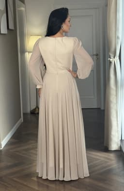 Rochie de ocazie eleganta din voal cu aplicatii 6