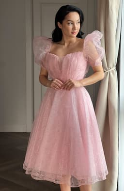 Rochie de ocazie eleganta roz 5