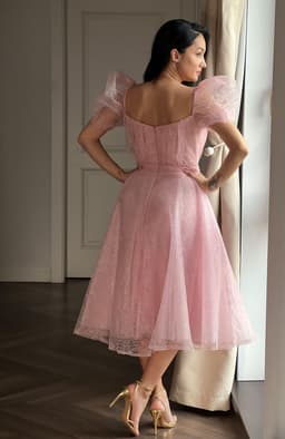 Rochie de ocazie eleganta roz 6