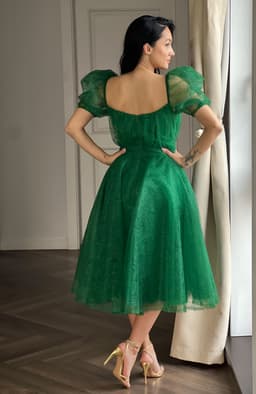 Rochie de ocazie eleganta verde 3