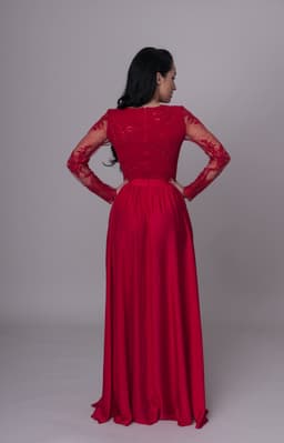 Rochie de ocazie lunga rosie 5