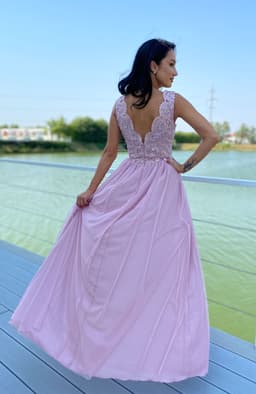 Rochie de ocazie lunga cu dantela 6