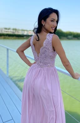 Rochie de ocazie lunga cu dantela 5