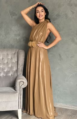 Rochie de ocazie lunga vaporoasa cu flori 3