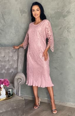 Rochie de ocazie midi cu aplicatii 1