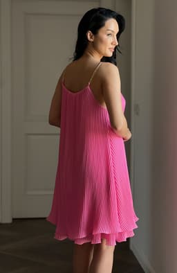 Rochie de ocazie midi plisata roz 6