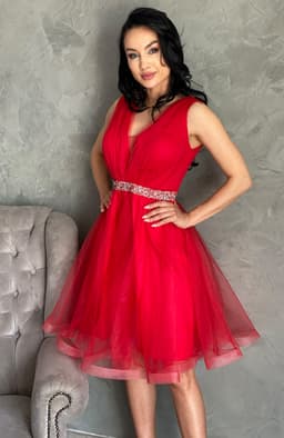 Rochie de ocazie midi rosie 3