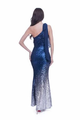 Rochie de ocazie paiete lunga in degrade 5