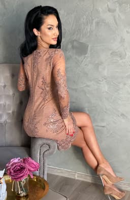 Rochie de ocazie scurta din dantela 6