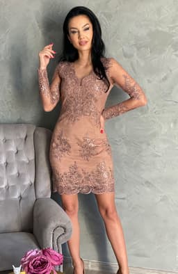 Rochie de ocazie scurta din dantela 5