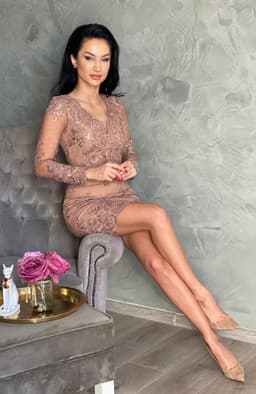 Rochie de ocazie scurta din dantela 7