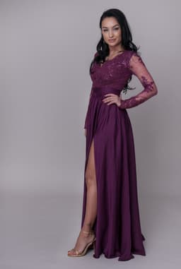 Rochie de ocazie violet 4