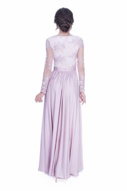 Rochie de seara dantela si voal 4