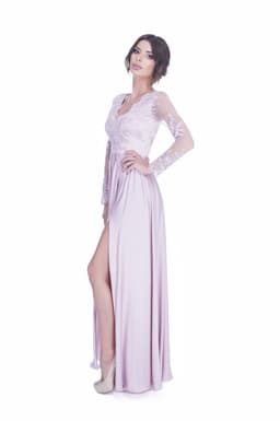 Rochie de seara dantela si voal 5