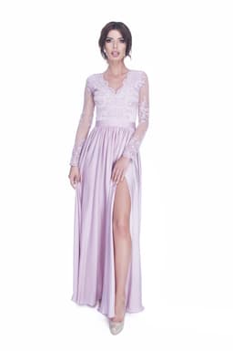 Rochie de seara dantela si voal 3