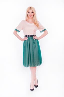 Rochie de seara xxl online cu aplicatii in talie 2