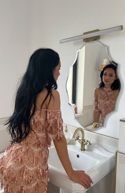 Rochie din paiete midi cu umerii goi 4