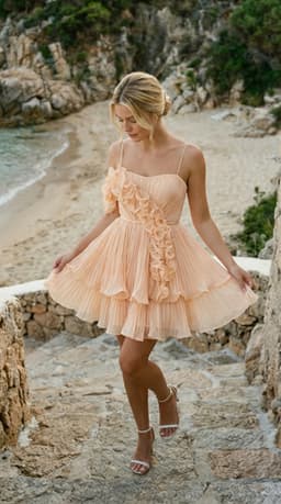 Rochie eleganta de ocazie cu detalii florale 6