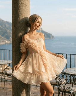 Rochie eleganta de ocazie cu detalii florale 3