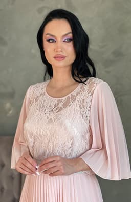 Rochie eleganta de ocazie plisata midi 5