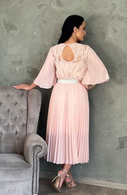 Rochie eleganta de ocazie plisata midi 4