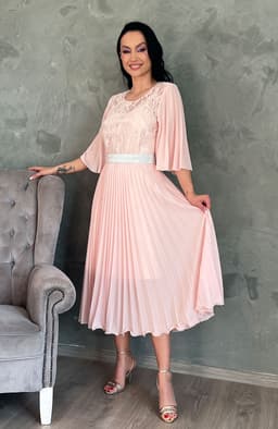 Rochie eleganta de ocazie plisata midi 3