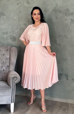 Rochie eleganta de ocazie plisata midi 1