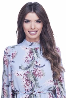 Rochie eleganta de zi albastra cu imprimeu floral 6