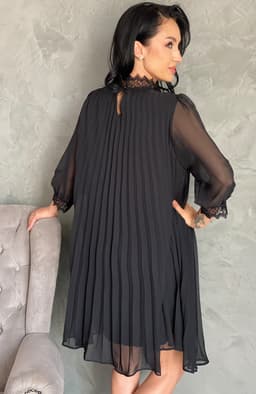 Rochie neagra eleganta vaporoasa 5