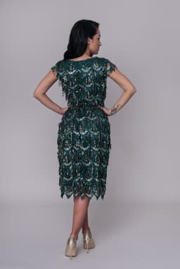 Rochie paiete verde 5