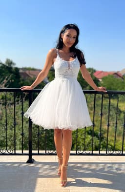 Rochie pentru cununie alba cu dantela 4