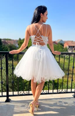 Rochie pentru cununie alba cu dantela 5