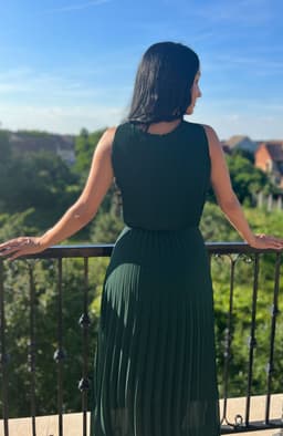 Rochie plisata eleganta fara maneci 8