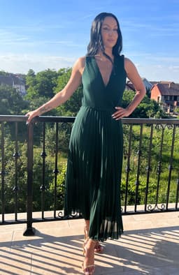 Rochie plisata eleganta fara maneci 1