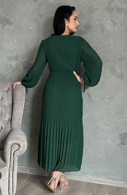 Rochie plisata eleganta lunga 5
