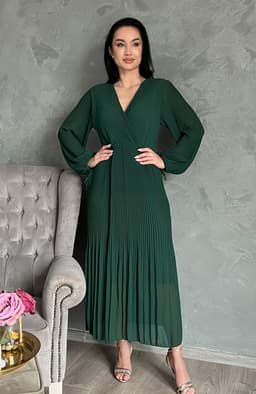 Rochie plisata eleganta lunga 1