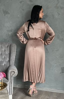 Rochie plisata lunga eleganta 4
