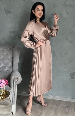 Rochie plisata lunga eleganta 3