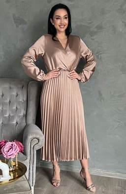 Rochie plisata lunga eleganta 1