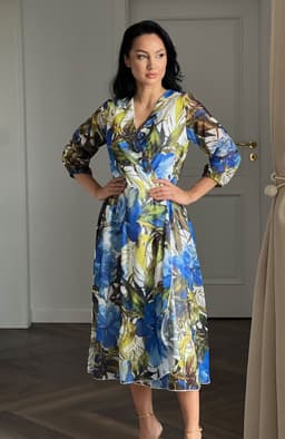 Rochie vaporoasa eleganta albastra 2