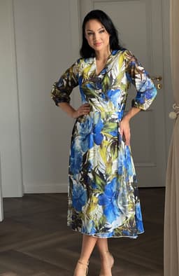 Rochie vaporoasa eleganta albastra 3