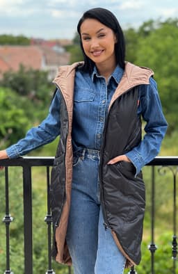 Vesta lunga cu 2 fete 2