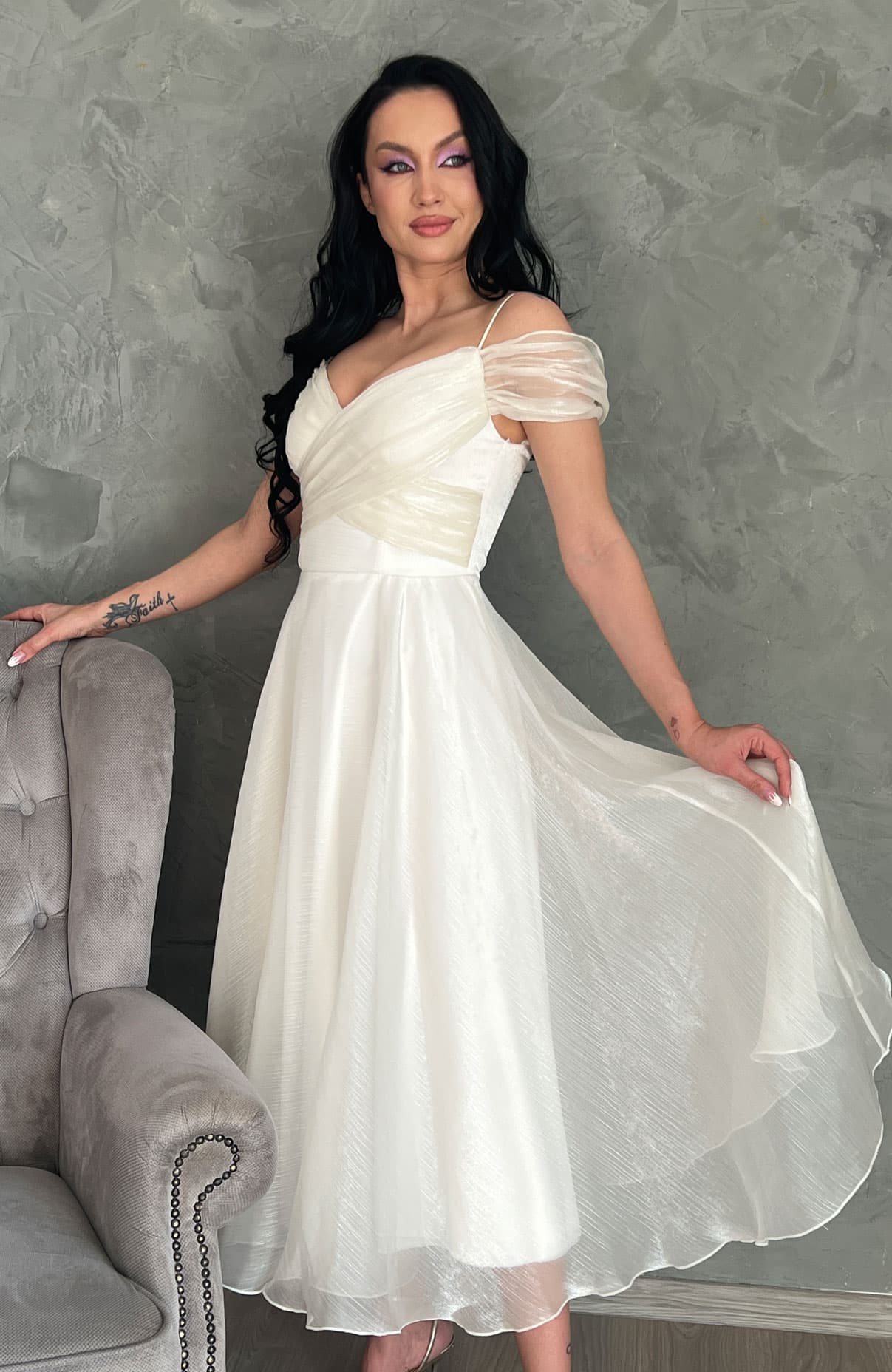 Rochie cununie civila din organza