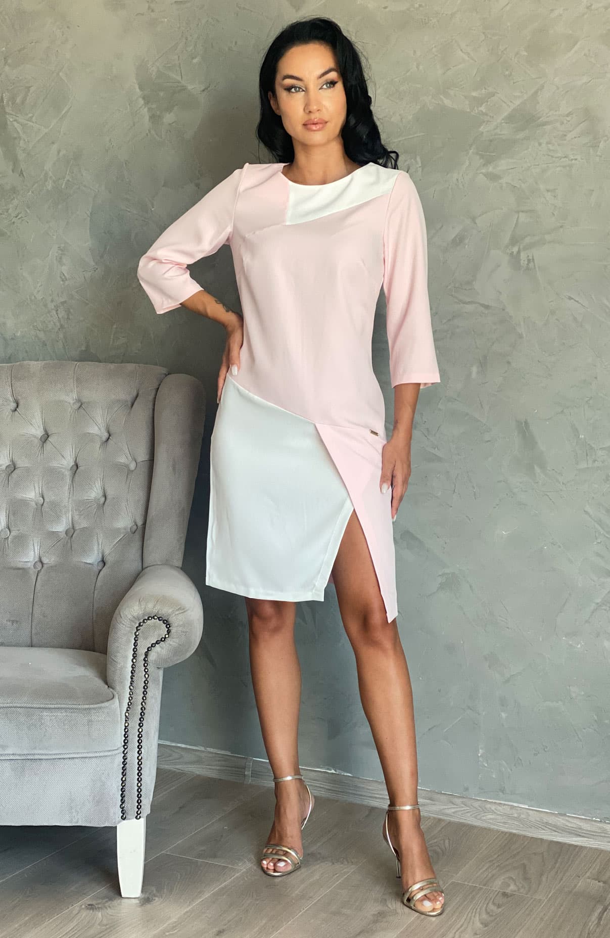 Rochie de zi eleganta asimetrica