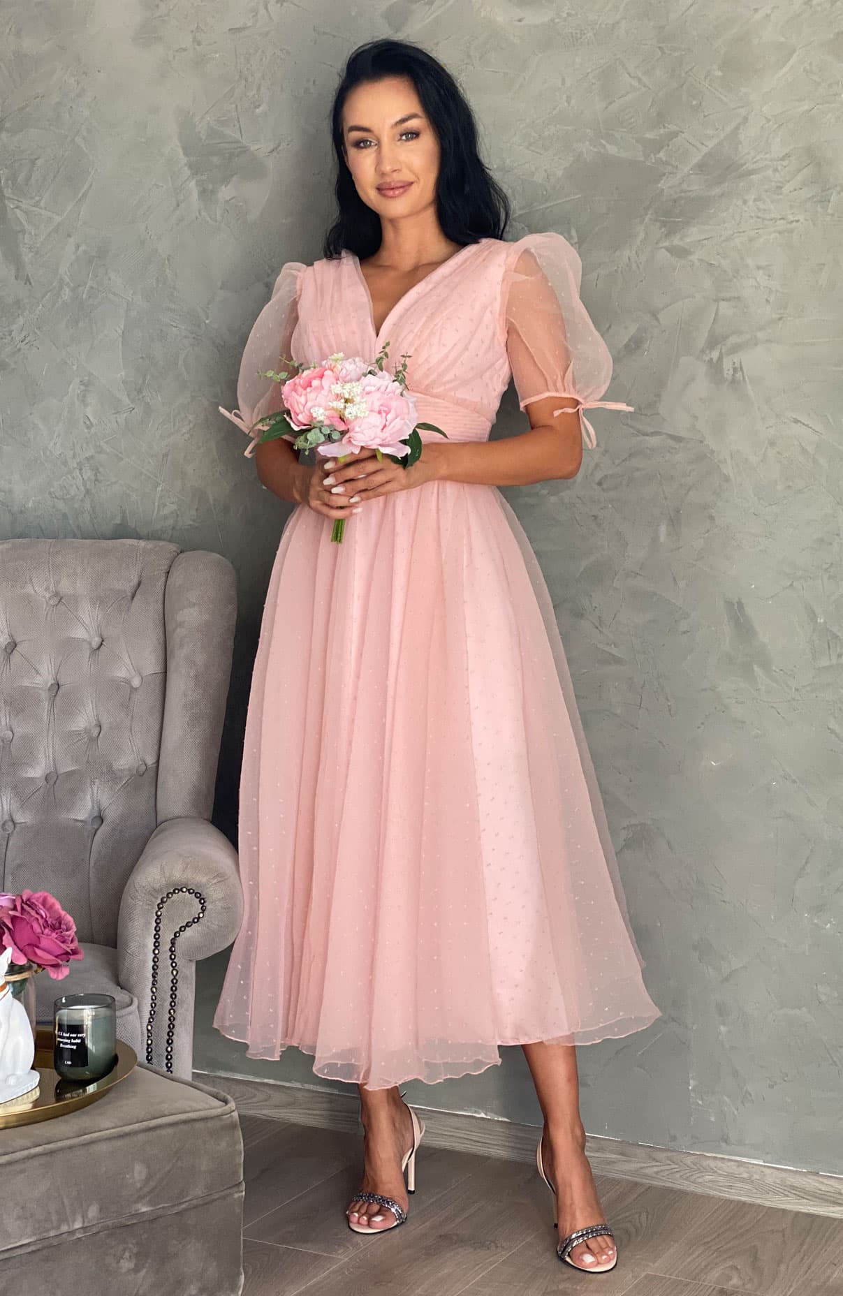 Rochie eleganta de ocazie din tul