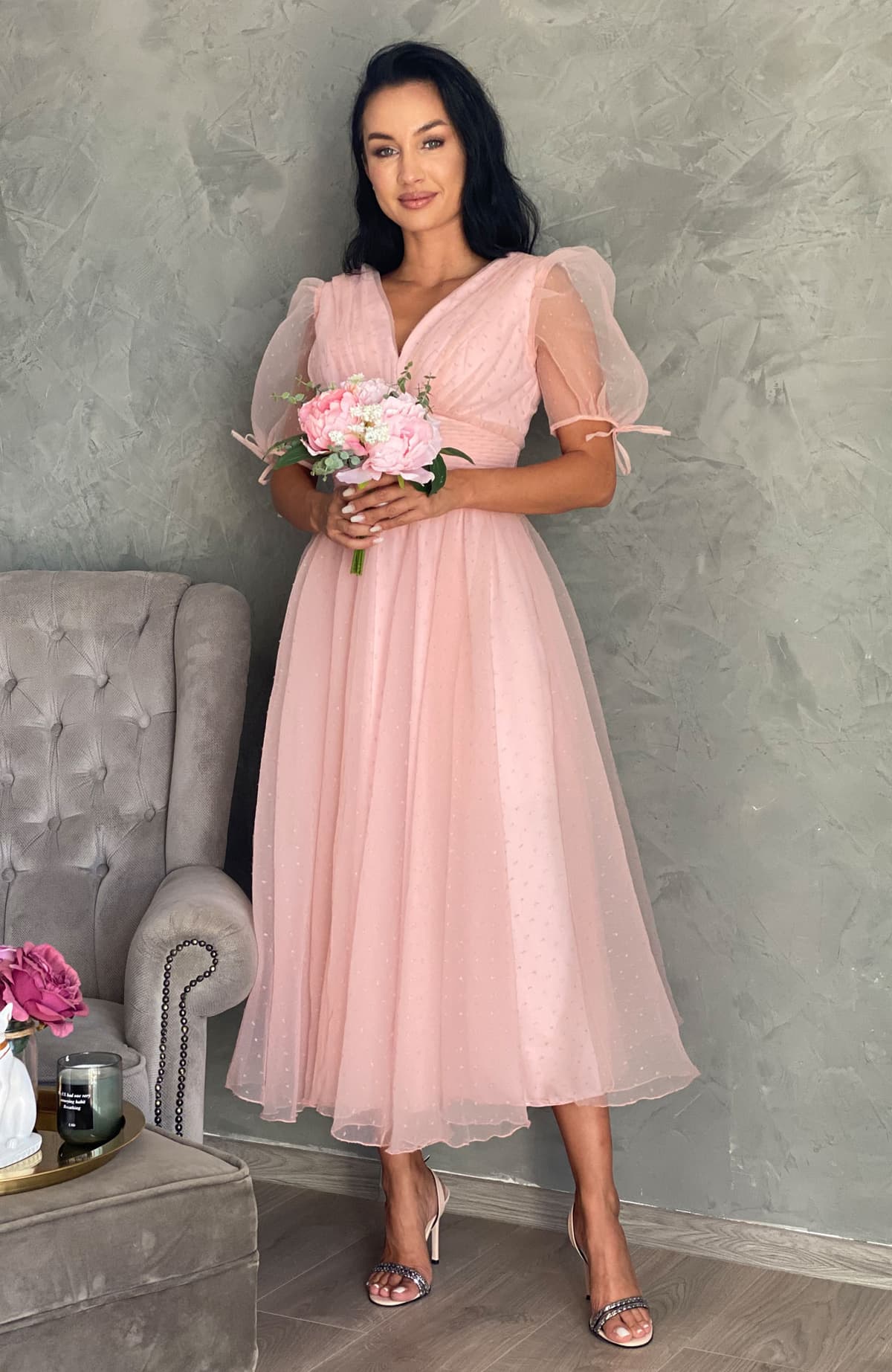 Rochie eleganta de ocazie din tul